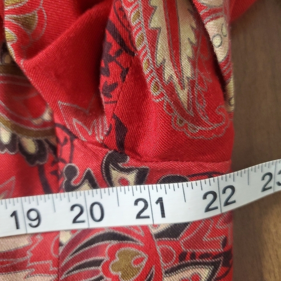 Vintage Doncaster Womens Wool Blend Blazer Jacket Size 14 Red Hue Boho Floral - Picture 4 of 12